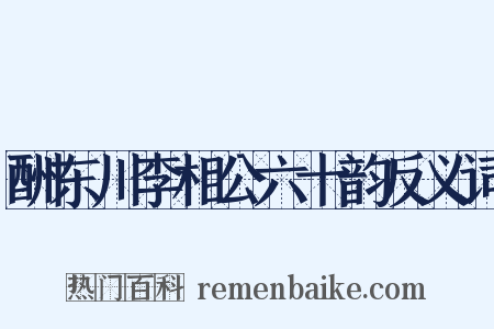 酬东川李相公六十韵反义词是什么意思的图片